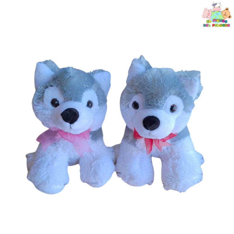 Peluche de Husky Siberiano Chico – Blanco con Gris – 30 cm | El Mundo del Peluche