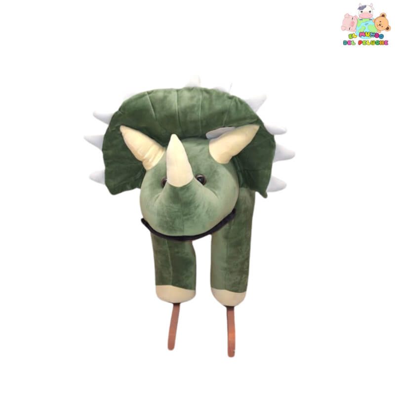 Mecedora Infantil Rinoceronte – Verde con Detalles Amarillos y Negro – 67 cm | El Mundo del Peluche