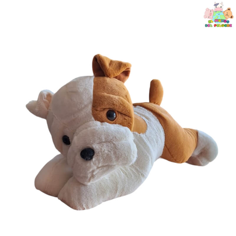 Peluche Perro Bull Terrier 'Bull #2' - Salmón con Detalles Bronce | El Mundo del Peluche