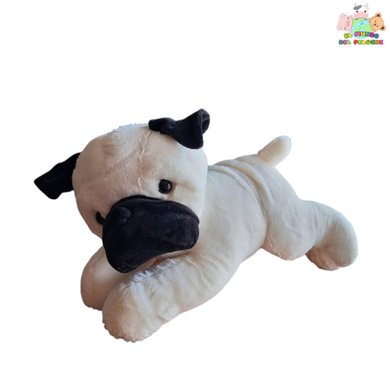 Peluche Perro Pug 'Pug #2' - Beige con Detalles Negros | El Mundo del Peluche