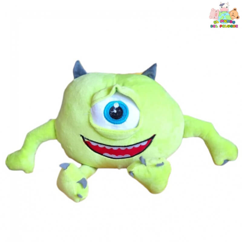 Peluche Micke Wasausky Inspirado en Monsters Inc - Verde con Detalles en Blanco y Rojo, El Mundo del Peluche