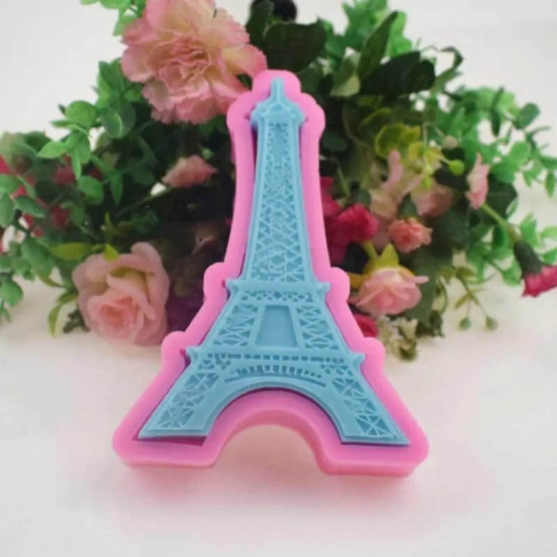 Molde de silicona diseño de TORRE EIFFEL G, para uso en Velas, jabones, resina, yeso, chocolate.