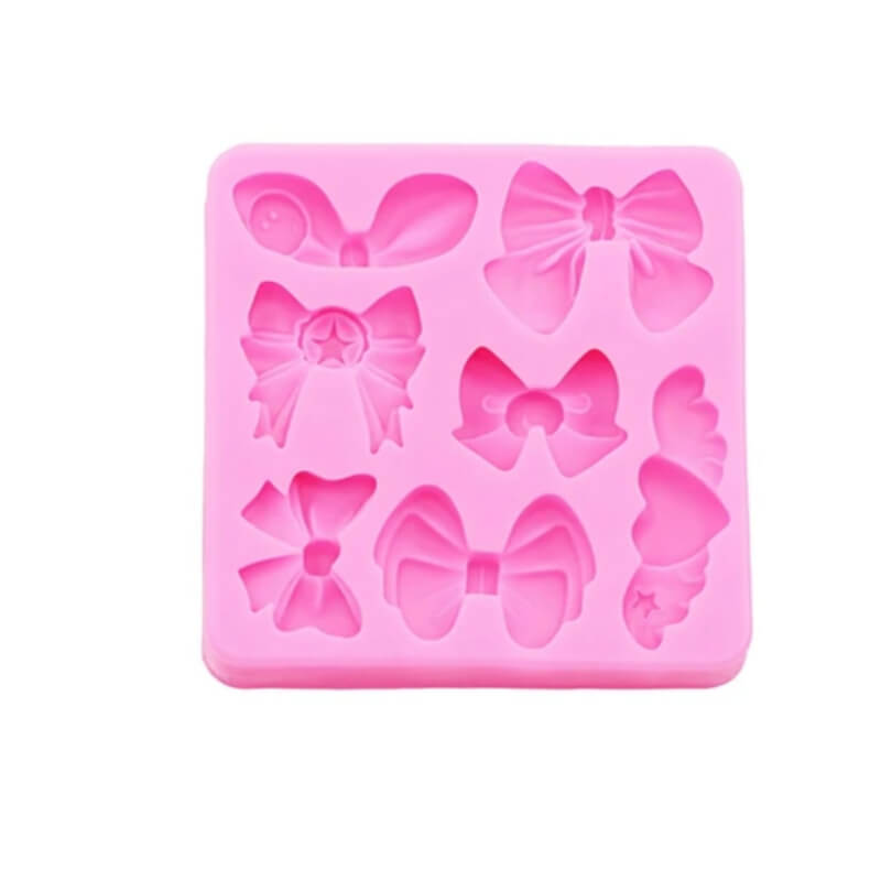 Molde de silicona de LAZOS X 7 para uso en porcelana fría, fondant, polymer, velas jabones, chocolate, resina.