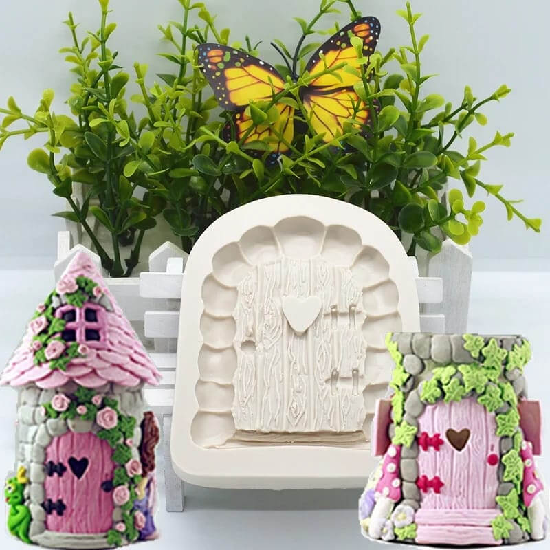 Molde de silicona de PUERTA MAGICA para uso en porcelana fría, fondant, polymer, velas jabones, chocolate, resina.