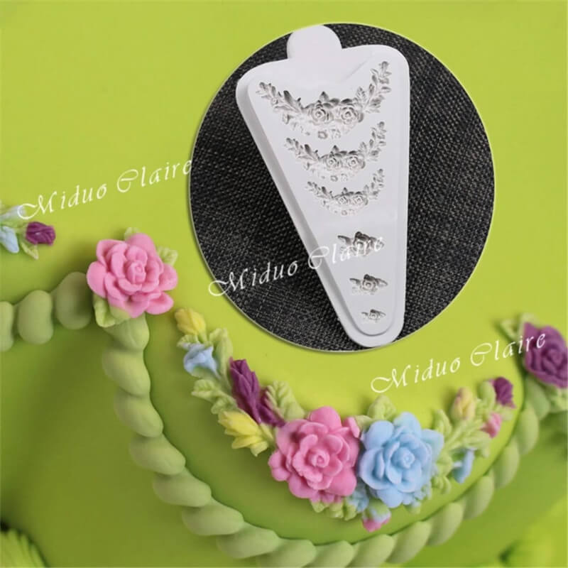 Molde de silicona de FLORES X 7 para uso en porcelana fría, fondant, polymer, velas jabones, chocolate, resina. descuento