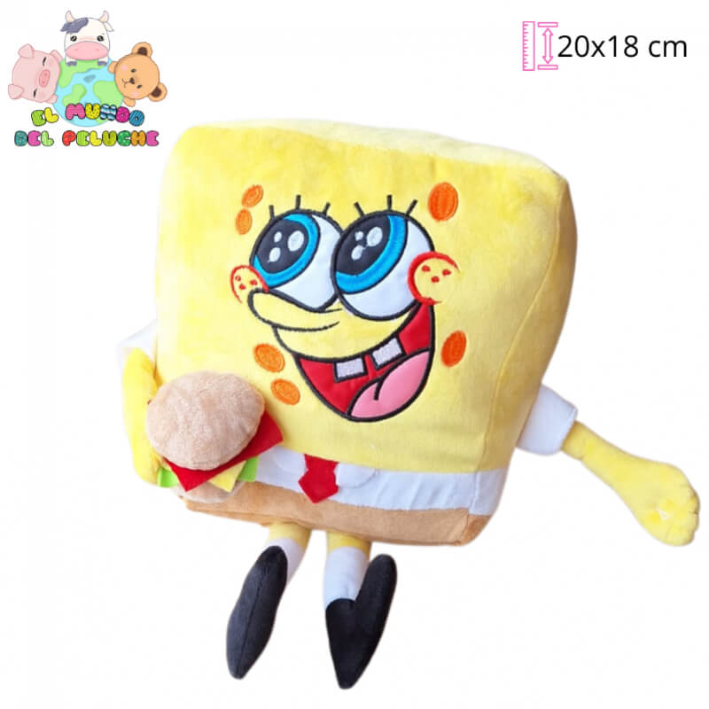 Peluche Bob Esponja #1 Clásico | 18x20 cm | El Mundo del Peluche