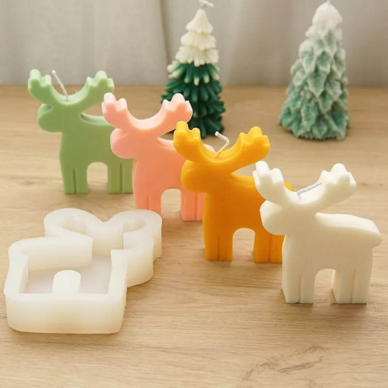 Moldes de silicona RENO ALCE L para uso en velas, jabones, cemento, yeso, chocolate, resina.