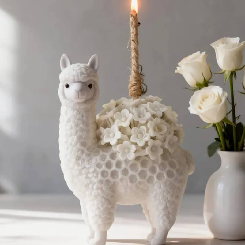 Molde de silicona con diseño de Llama para uso en Velas, jabón, yeso, chocolate, resina.