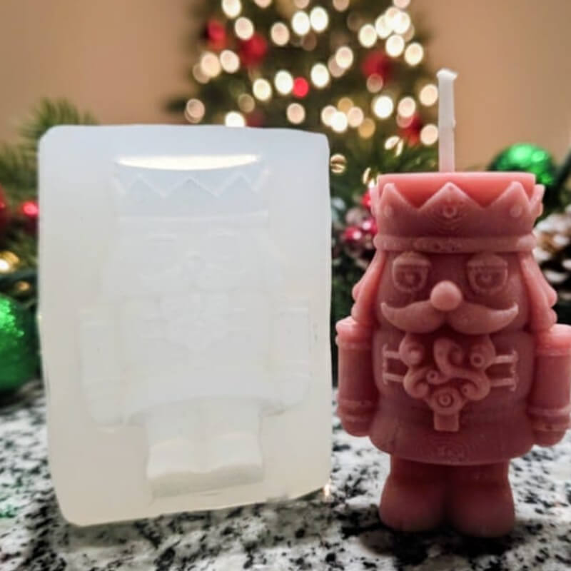 Molde de silicona con diseño de Casca nuez para uso en Velas, jabón, yeso, chocolate, resina.