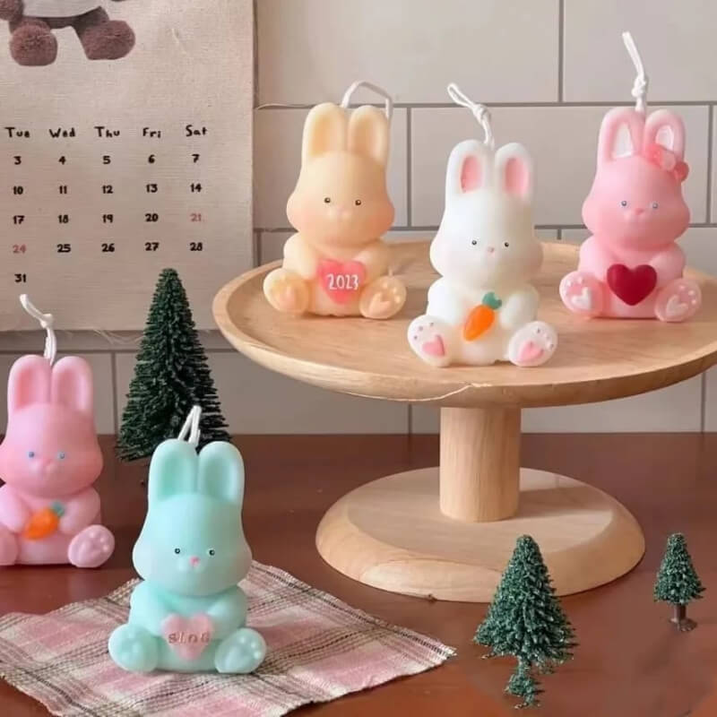 Combo de moldes de silicona con diseño de MOLDE CONEJO S y L 3D para uso en Velas, jabón, yeso, chocolate, resina.