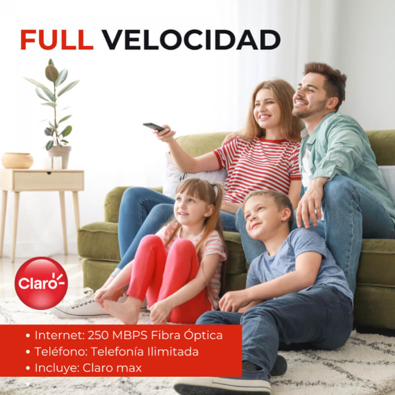 MÁS SERIES Y PELIS A FULL VELOCIDAD | 250 MBPS Fibra Óptica, Velocidad Permanente
