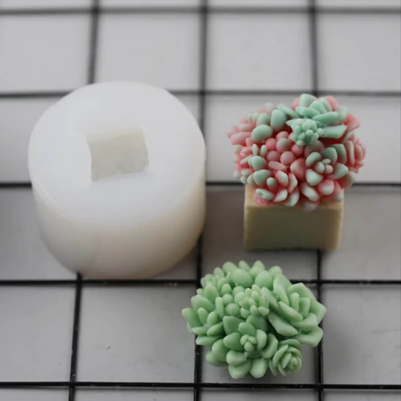 Molde SUCULENTAS VARIAS, elaborado en silicona para uso en chocolate, fondant, resina, porcelana fría. descuento