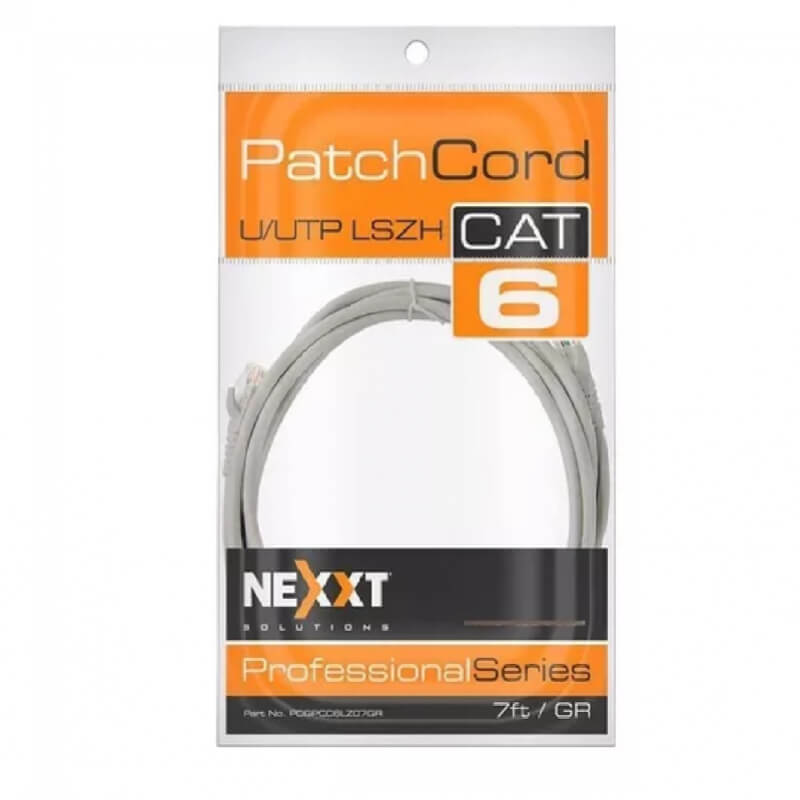 CABLE PATCH CORE NEXXT PATCH CORD CAT6 7FT. GRIS 2.13 M