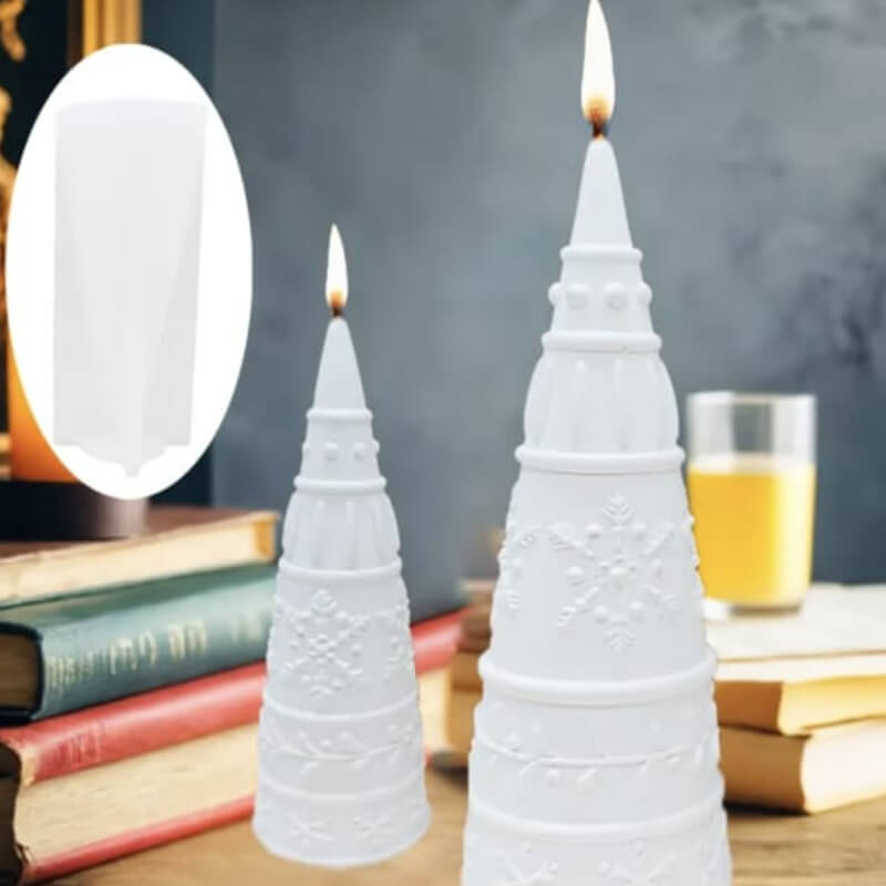 Combo moldes de silicona con diseño Arboles con diseños tallados para uso en Velas, Jabones, resina, chocolate.