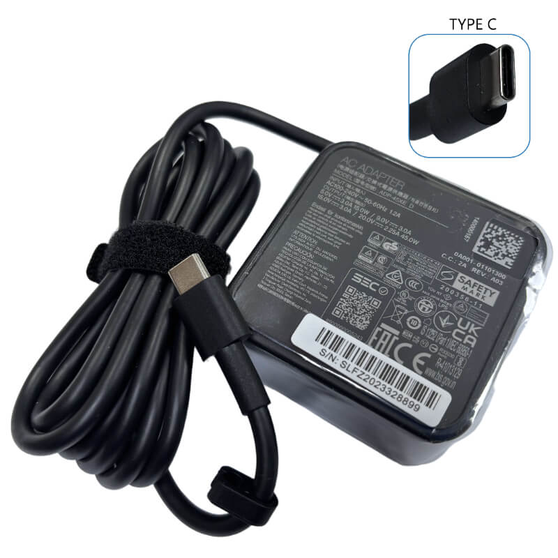 ADAPTADORES ASUS 20V 2.25A TYPE C 45W