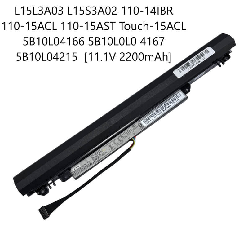 BATERIA LENOVO IDEAPAD L15L3A03 L15S3A02 110-14IBR 110-15ACL 110-15AST Touch-15ACL 5B10L04166 5B10L0L0 4167 5B10L04215 [11.1V 2200mAh]