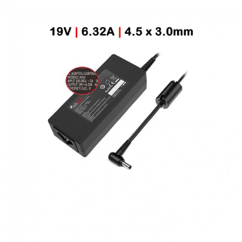 CARGADOR LAPTO ASUS 19V 6.32AMP DC4.5*3.0 120W