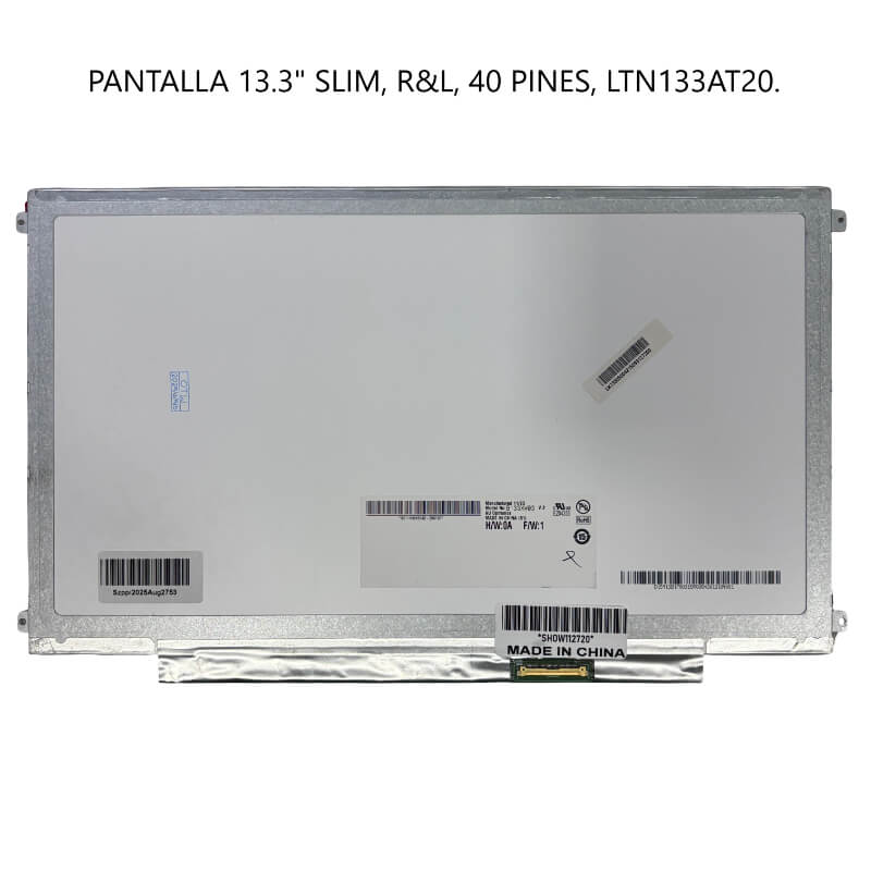 PANTALLA 13.3 SLIM R&L 40P LTN133AT20