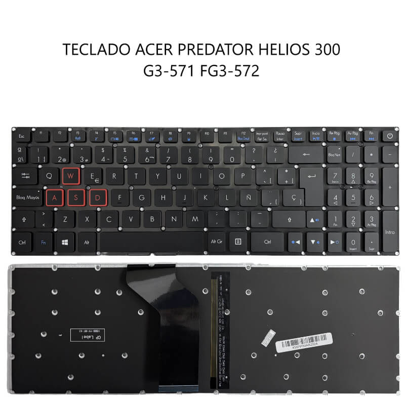 TECLADO ACER PREDATOR HELIOS 300 G3-571 FG3-572
