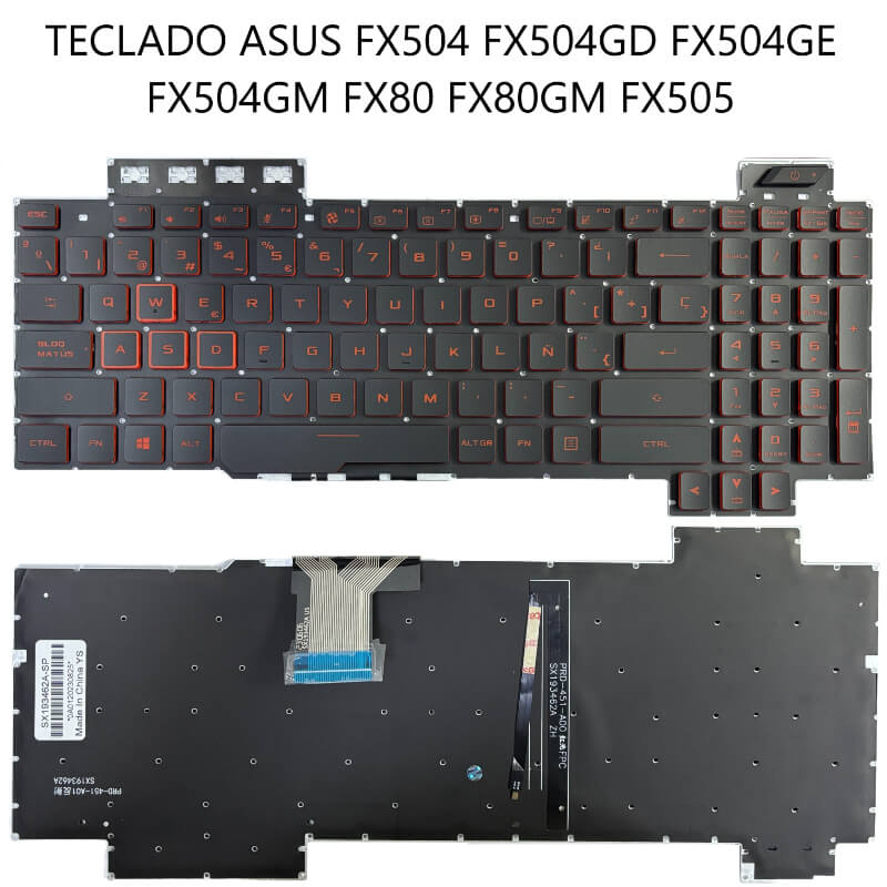 TECLADO ASUS FX504 FX504GD FX504GE FX504GM FX80 FX80GM FX505
