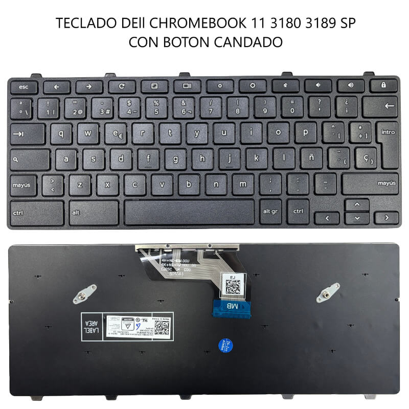 TECLADO DELL CHROMEBOOK 11 3180 3189 SP CON BOTON CANDADO