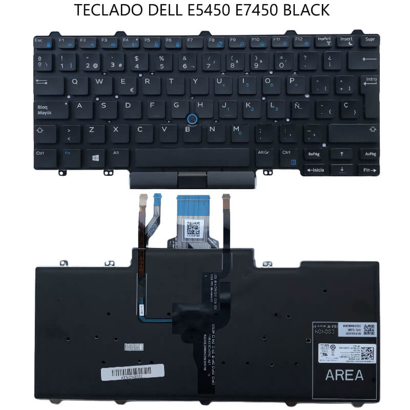 TECLADO DELL E5450 E7450 SP BLACK