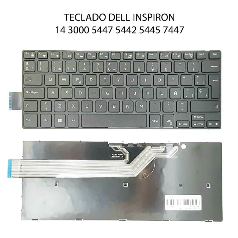 TECLADO DELL Inspiron 14 3000 SIN LUZ 5447 5442 5445 7447