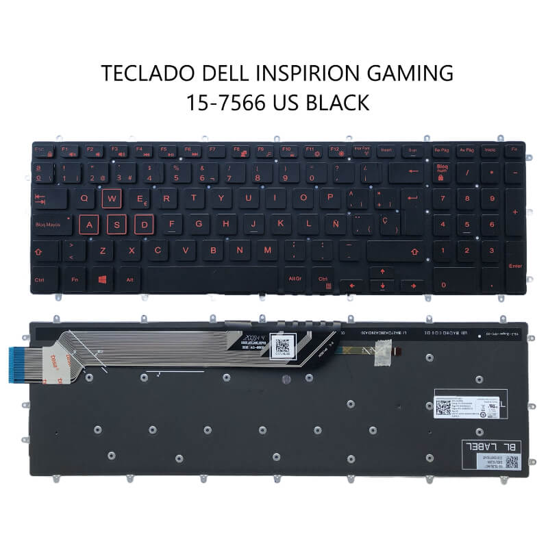 TECLADO DELL Inspiron Gaming 15-7566 RED