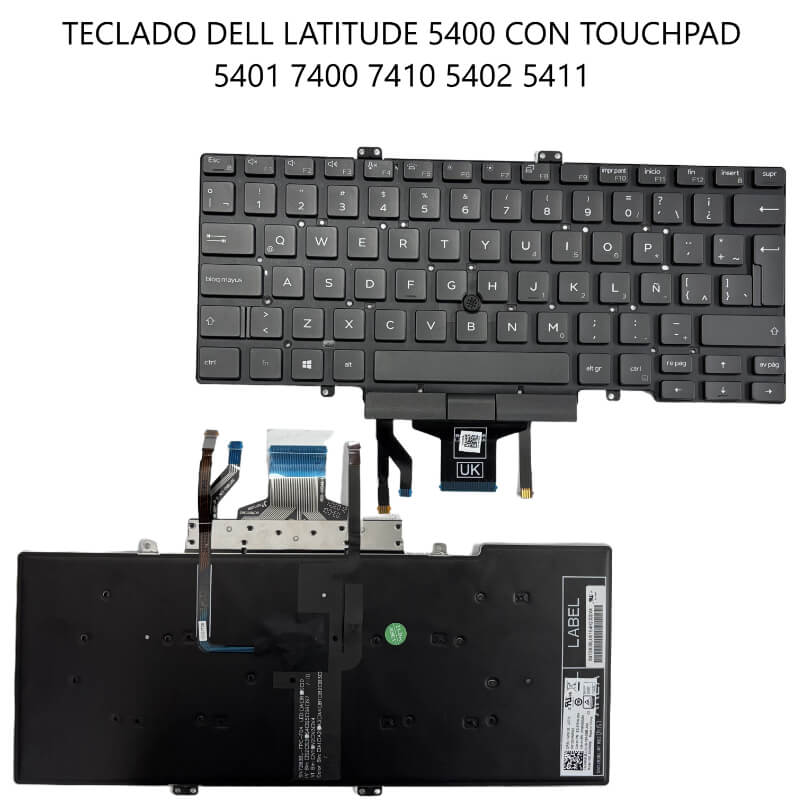 TECLADO DELL Latitude 5400 CON TOUCHPAD 5401 7400 7410 5402 5411