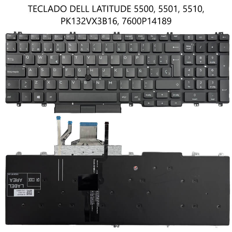 TECLADO Dell Latitude 5500, 5501, 5510