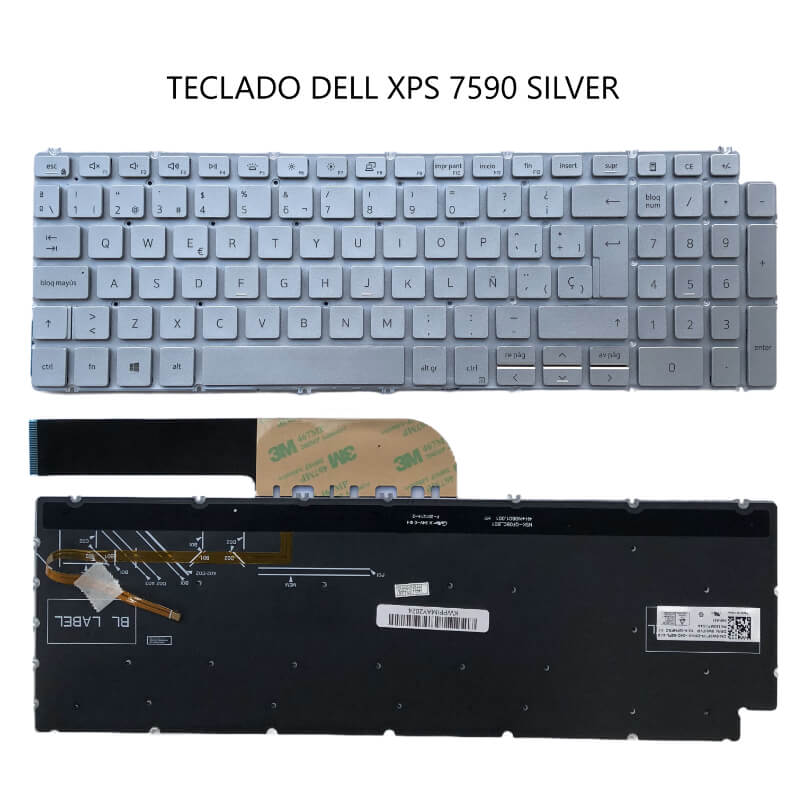 TECLADO DELL XPS 7590 SILVER