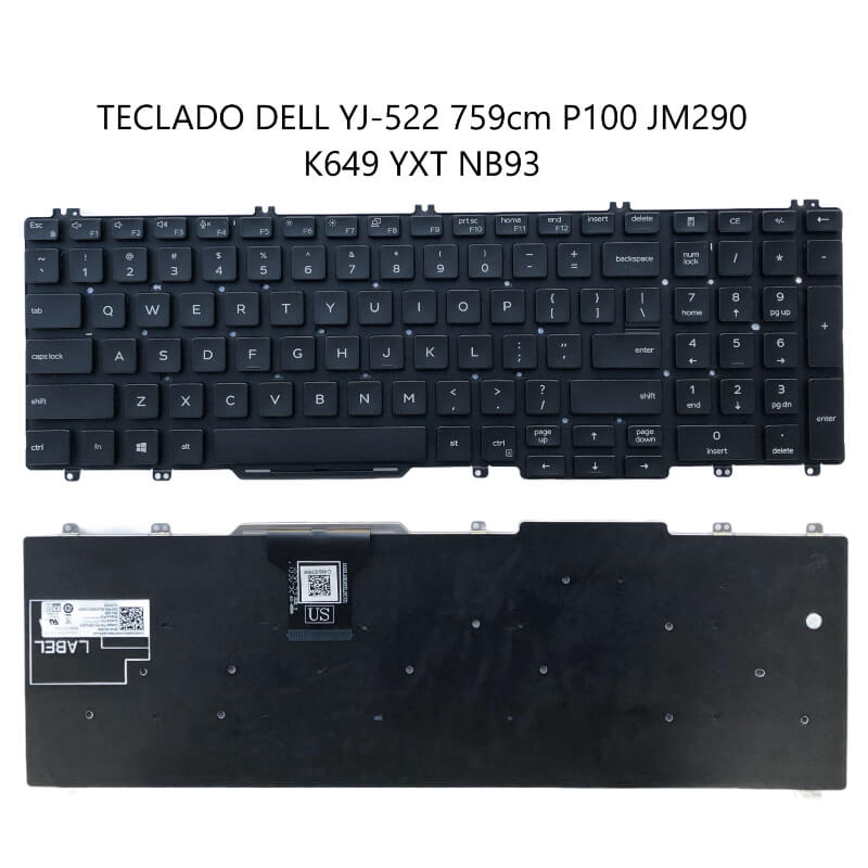 TECLADO DELL YJ-522, 759cm P100, JM290