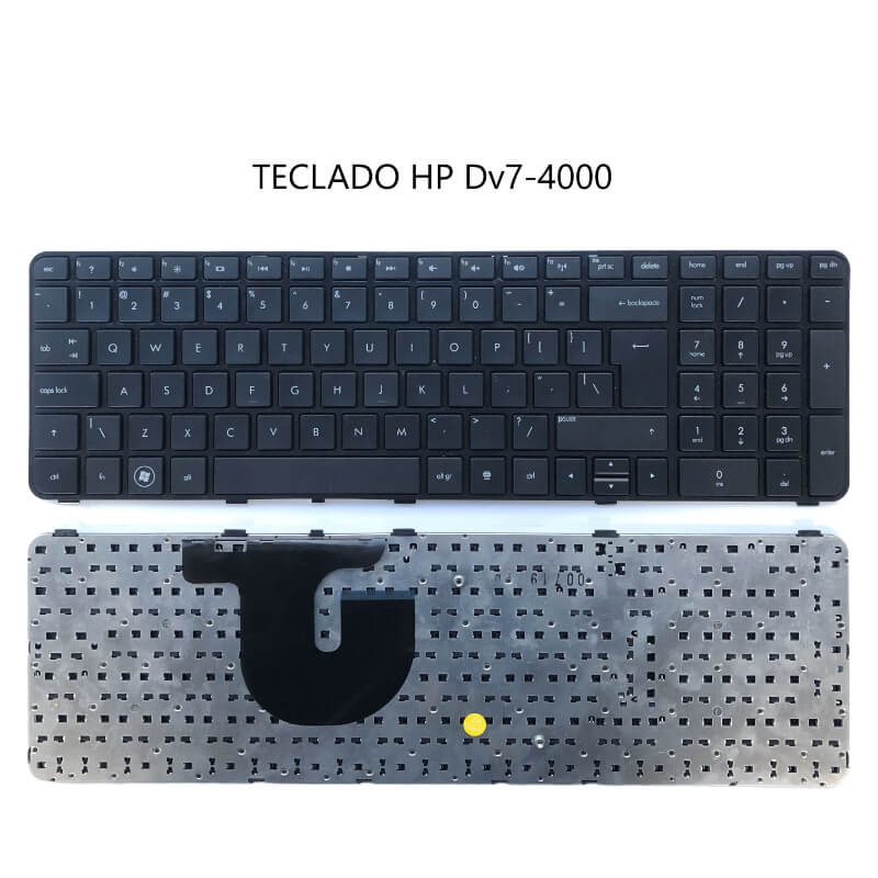 TECLADO Hp Dv7-4000 Black Frame Black