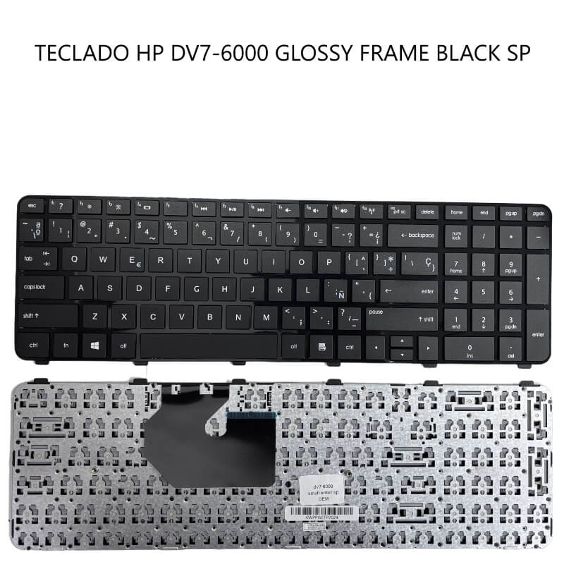 Teclado HP DV7-6000 GLOSSY FRAME BLACK SP