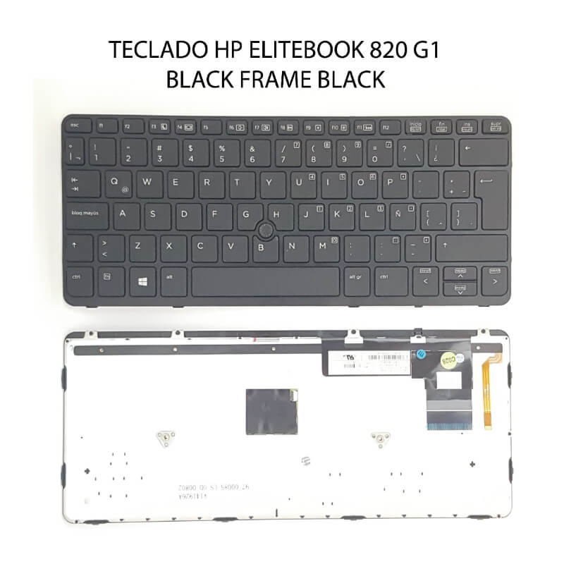TECLADO HP EliteBook 820 G1 BLACK FRAME BLACK (Backlit,with point,Win8)