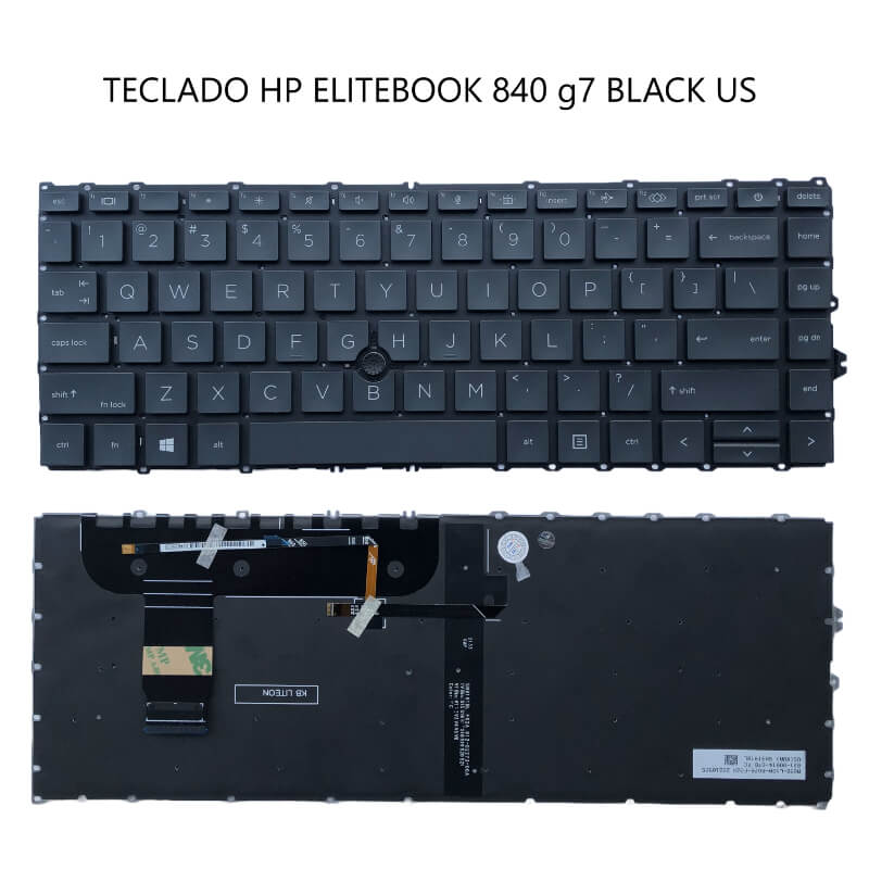 TECLADO HP EliteBook 840 g7 BLACK US ( Backlit Without FRAME, with point ? Win8)