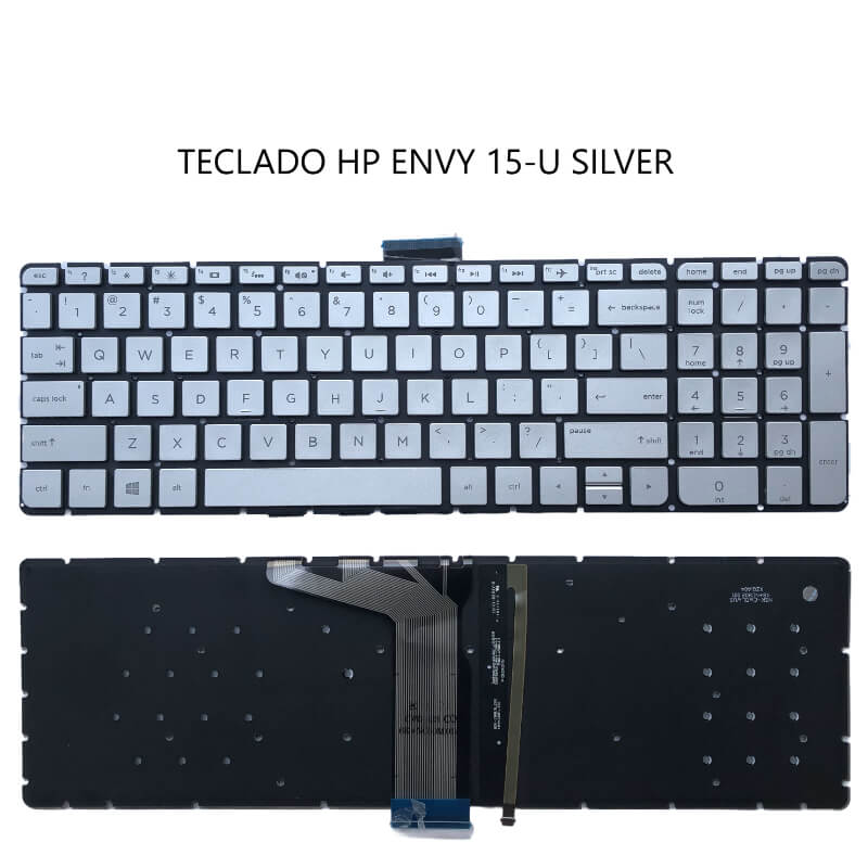 TECLADO HP ENVY 15-U SILVER Backlit (Without FRAME Envy m6-w m6-w000