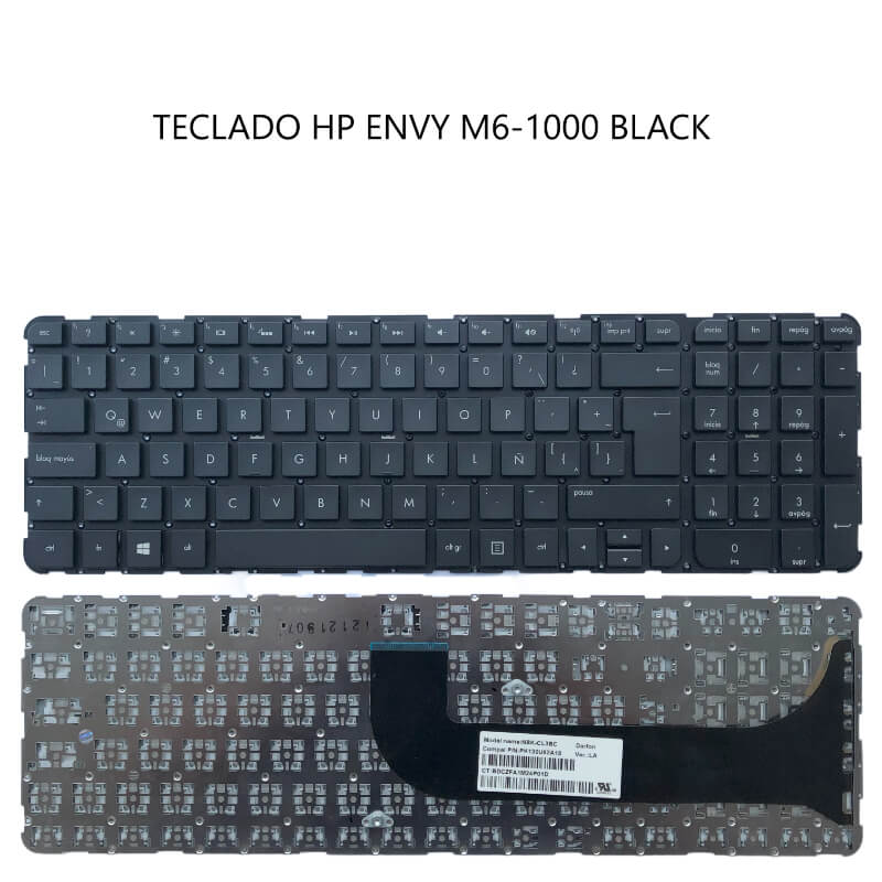 TECLADO HP ENVY M6-1000 BLACK(without FRAME,without foil,WIN8)