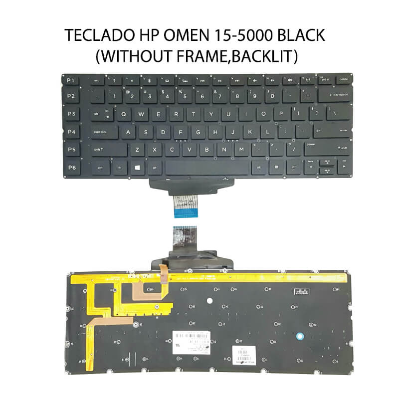 TECLADO HP OMEN 15-5000 BLACK (Without FRAME,Backlit,