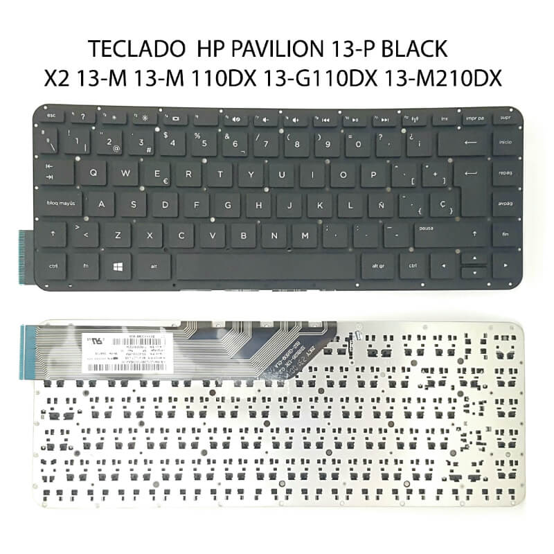 Teclado HP Pavilion 13-P BLACK X2 13-M 13-m110dx 13-g110dx 13-m210dx (Without FRAME,Without Foil,) SP