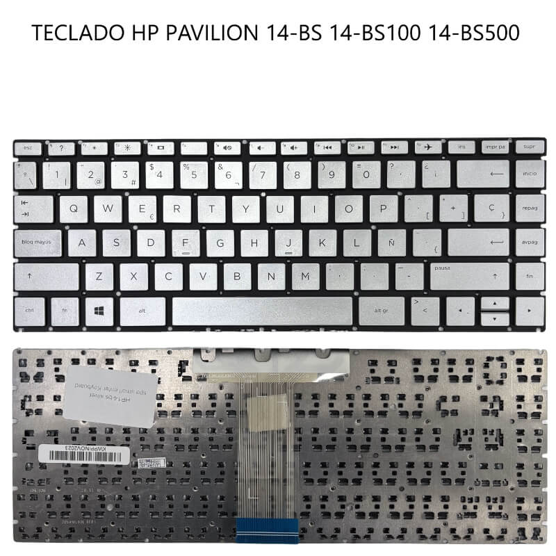 TECLADO HP Pavilion 14-BS 14-BS100 14-BS500 SILVER