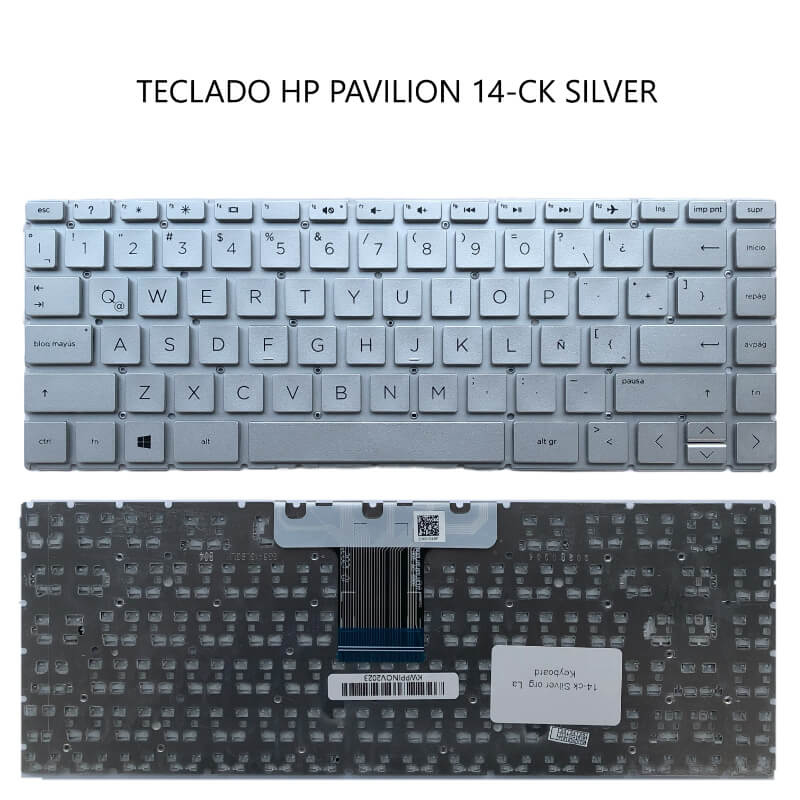 TECLADO HP Pavilion 14-CK SILVER (Without FRAME) 14-CE0027TX 14-CE1005TX CE1004TX