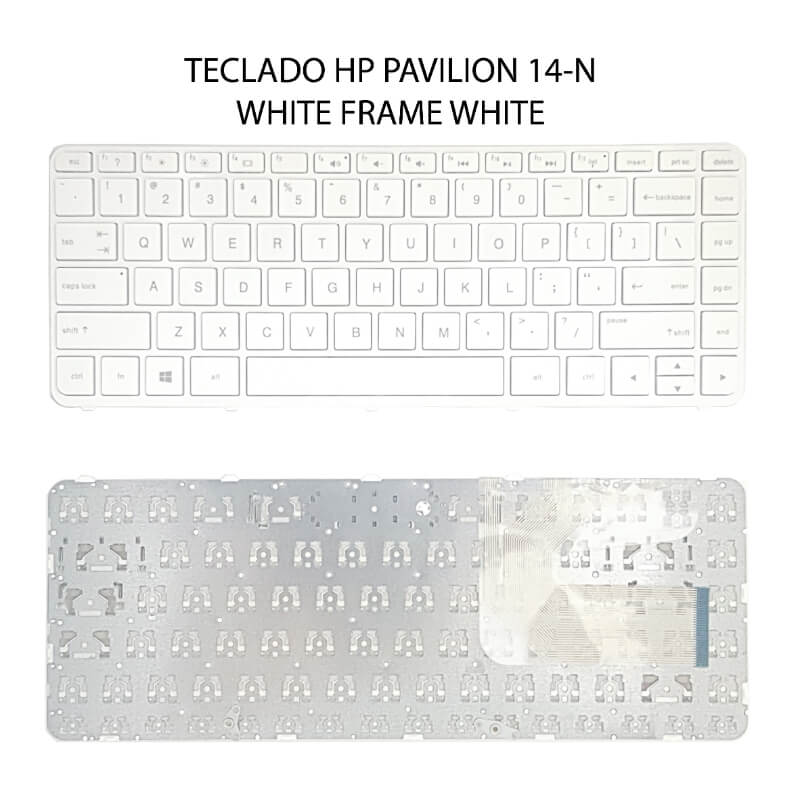 TECLADO HP PAVILION 14-N WHITE FRAME WHITE