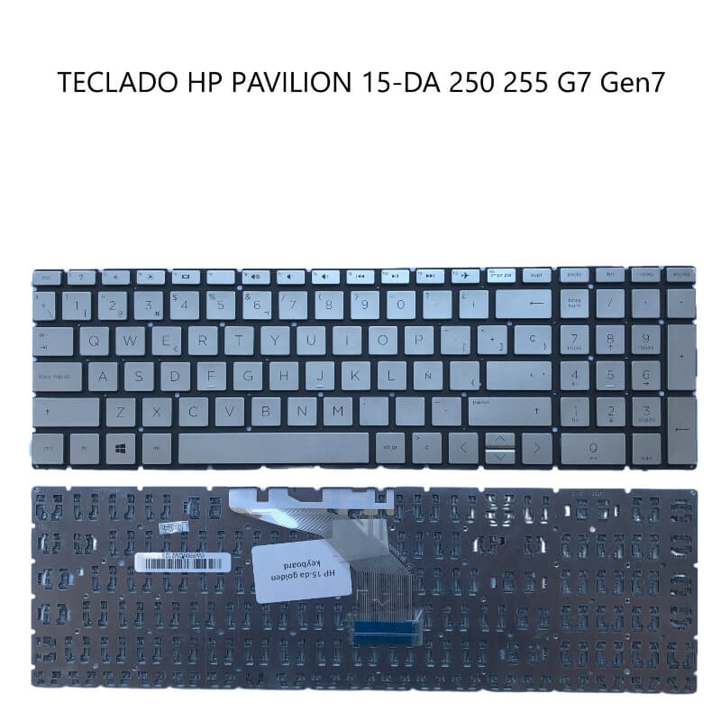 TECLADO HP Pavilion 15-DA 250 255 G7 Gen7 GOLDEN