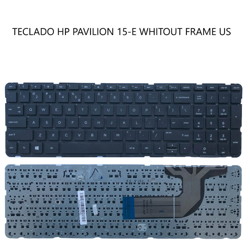 TECLADO HP PAVILION 15-E WHITOUT FRAME US