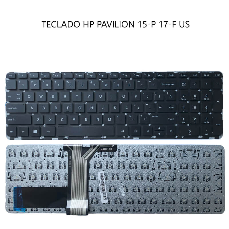 Teclado HP Pavilion 15-P 17-F US ENTER FINO BLACK (Without FRAME