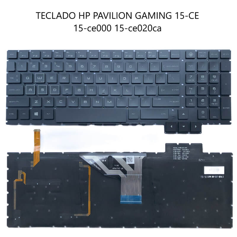 TECLADO HP PAVILION GAMING 15-CE 15-ce000 15-ce020ca