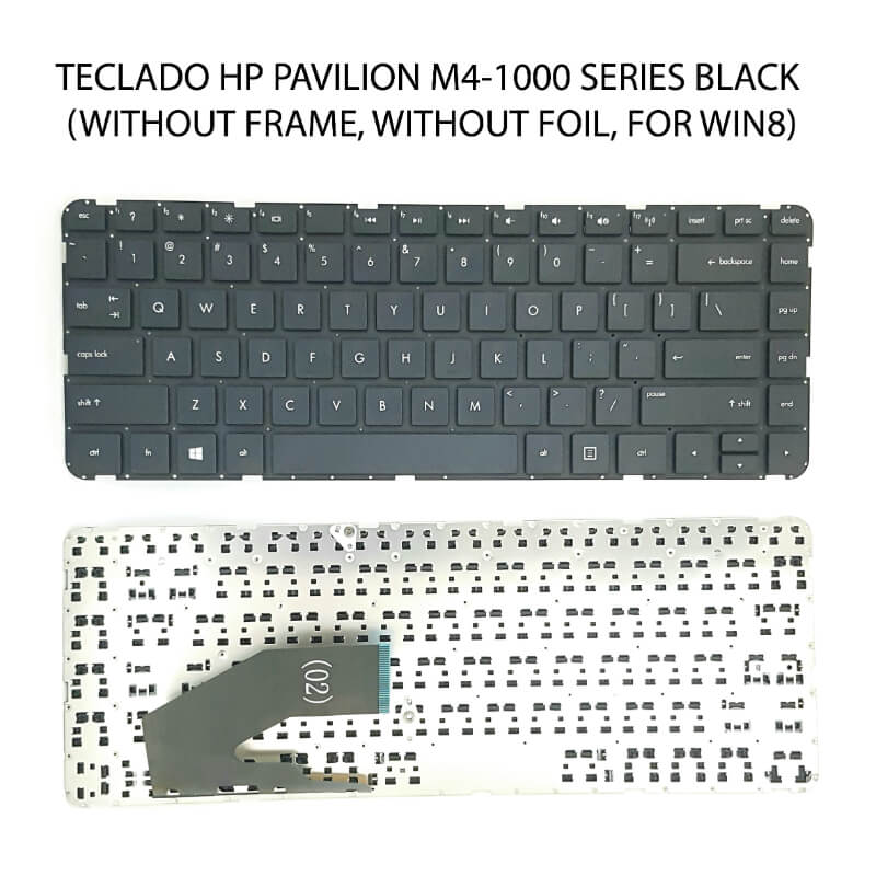 TECLADO HP Pavilion M4-1000 Series BLACK (Without Frame ,Without foil ,For Win8)