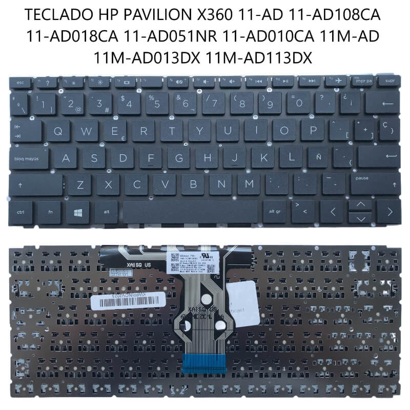 TECLADO HP Pavilion X360 11-AD 11-AD108CA 11-AD018CA 11-AD051NR 11-AD010CA 11M-AD 11M-AD013DX 11M-AD113DX