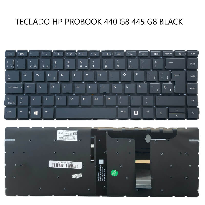 TECLADO HP ProBook 440 G8 445 G8 BLACK win8 Backlit